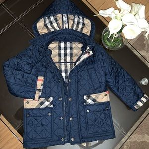 Burberry Boys Diamond Quilted Hooded Jacket